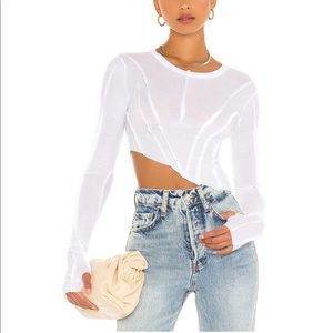 Sami Miro Vintage Asymmetric Baby Rib Tee